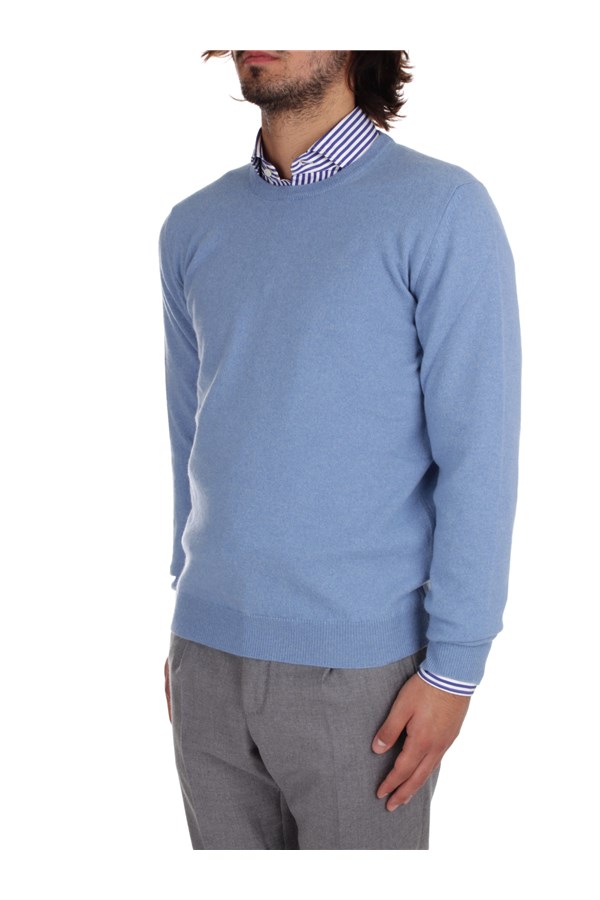 Fedeli Cashmere Crewneck sweaters Turquoise