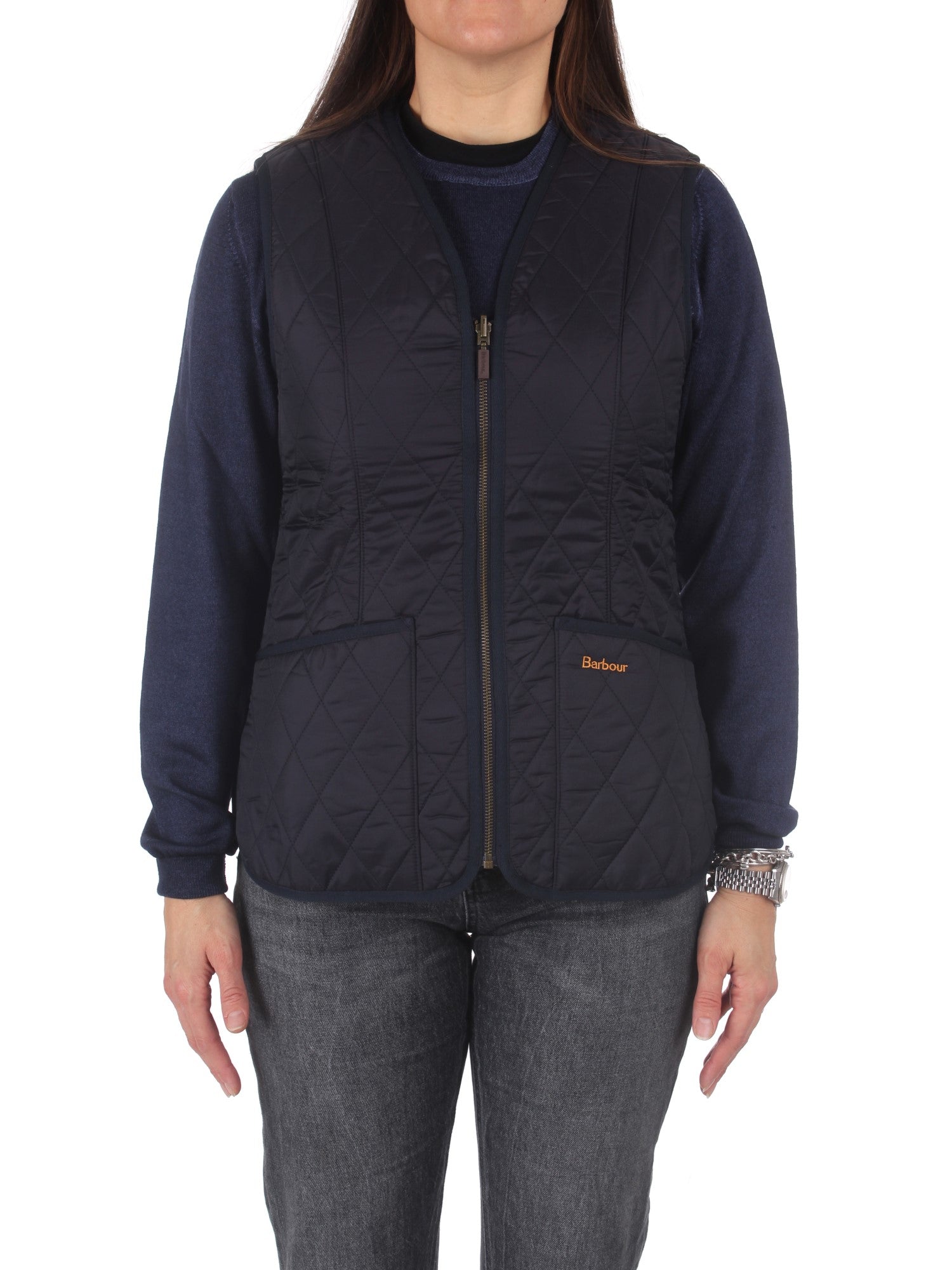 BARBOUR FLEECE BETTY DOWN VEST NAVY NY91 BLUE 14