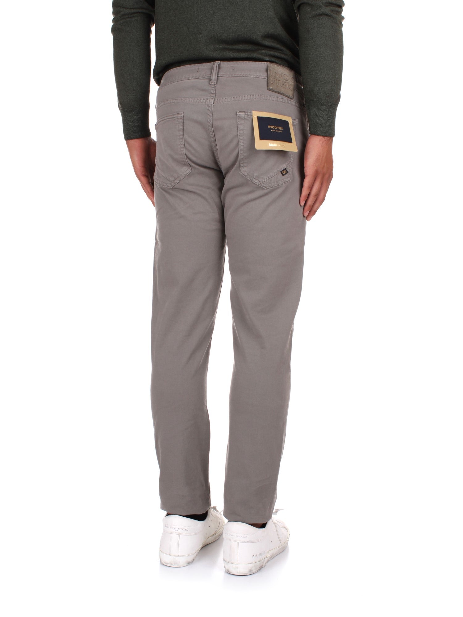 PANTALONI Grigio Incotex Blue Division