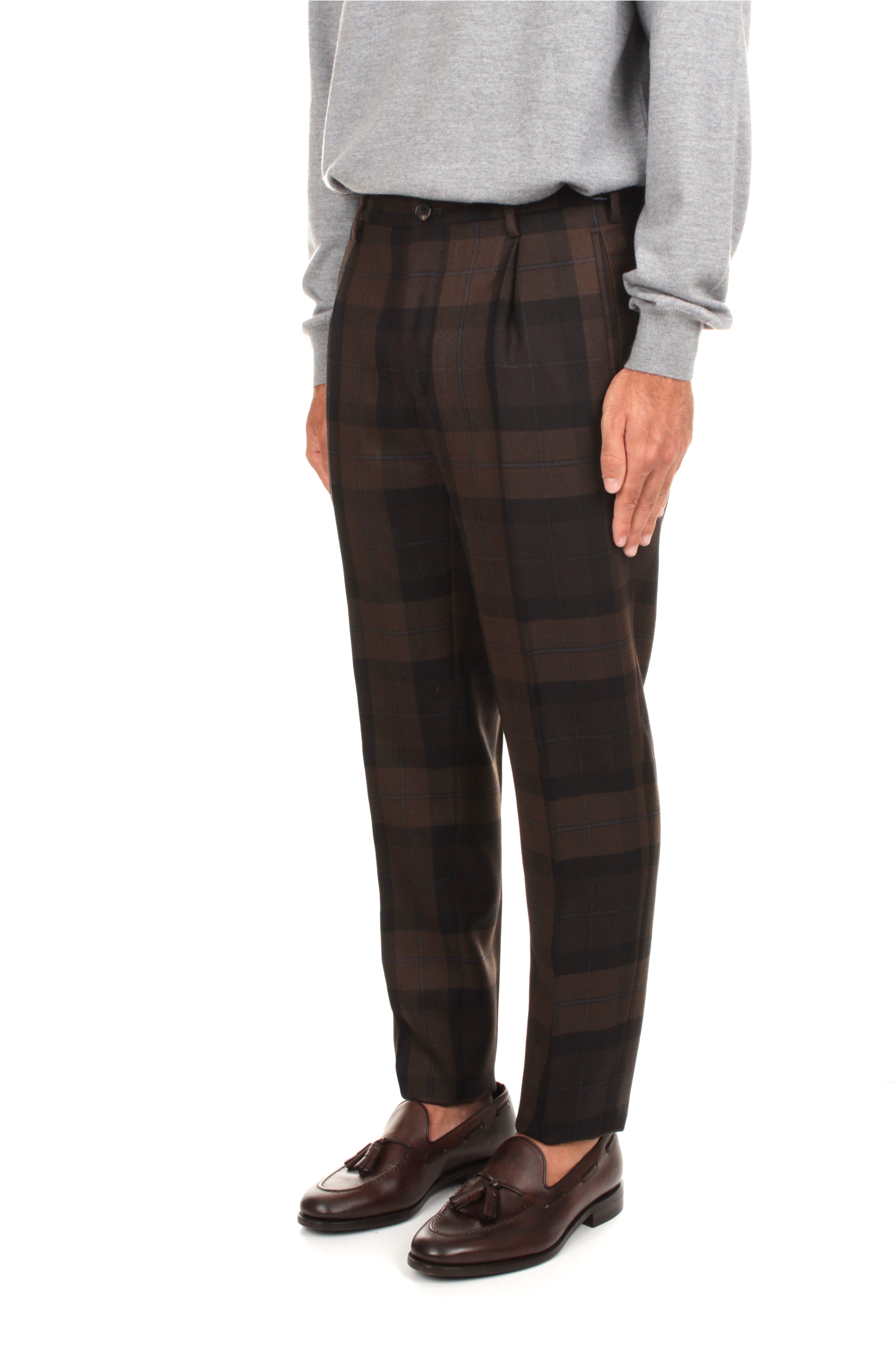 PANTALONI Marrone Incotex