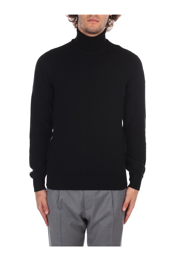 Fedeli Cashmere Knitwear Turtleneck sweaters Man 4UI07005 NERO 0 