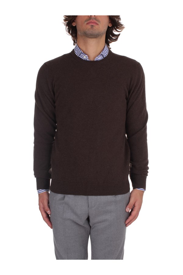 Fedeli Cashmere Knitwear Crewneck sweaters Man 6UI07001 FONDENTE 0 